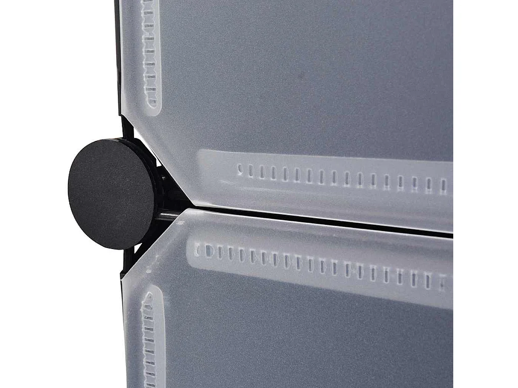 Modularer Schrank mit 18 Fächern schwarz/weiß 37x146x180,5cm