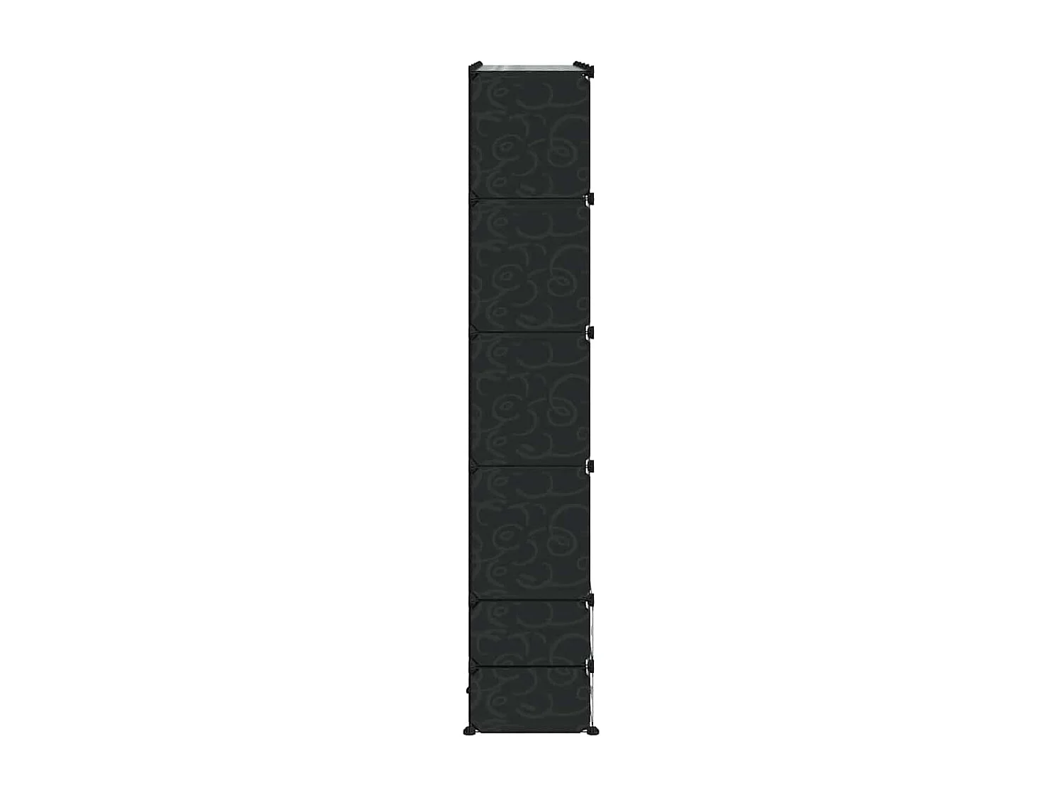 Modularer Schrank mit 18 Fächern schwarz/weiß 37x146x180,5cm
