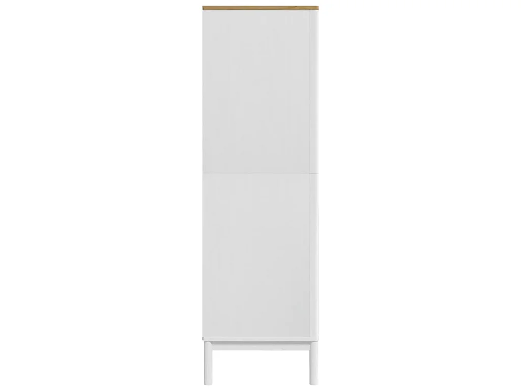 Armadio FLORO Bianco 77x53x171 cm in Legno Massello di Pino