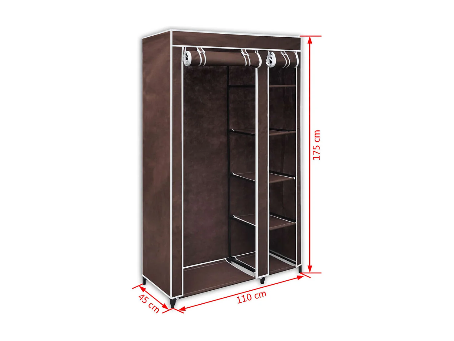 Garde-robe Tissu Marron