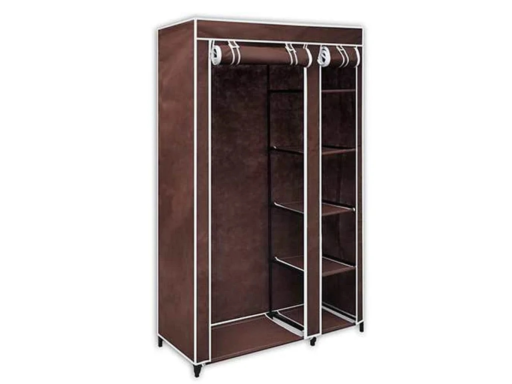 Garde-robe Tissu Marron
