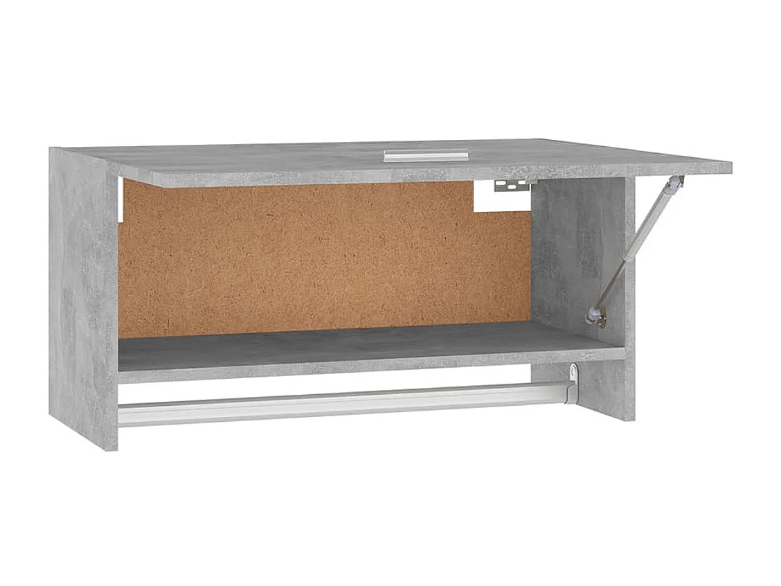Garde-robe gris béton 70x32,5x35 cm bois d'ingénierie