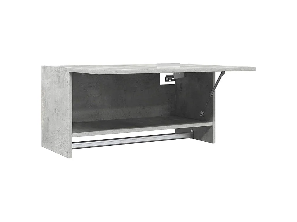 Garde-robe gris béton 70x32,5x35 cm bois d'ingénierie