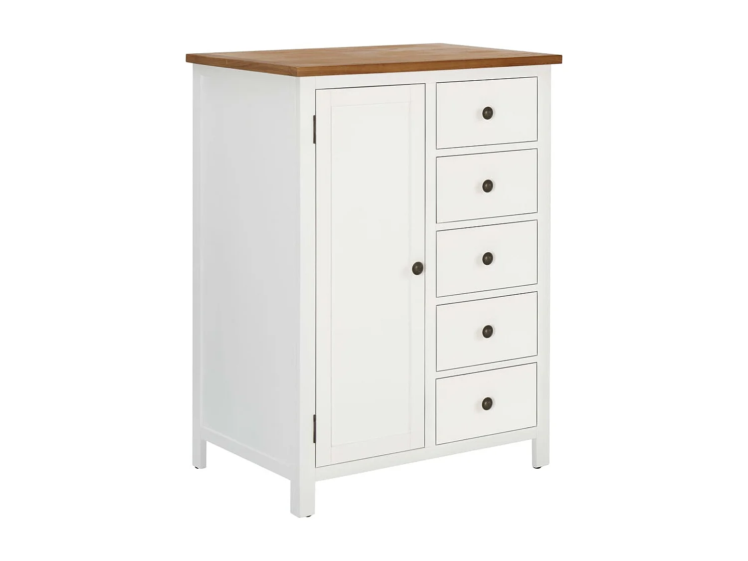 Kledingkast 76x52x105 cm massief eikenhout