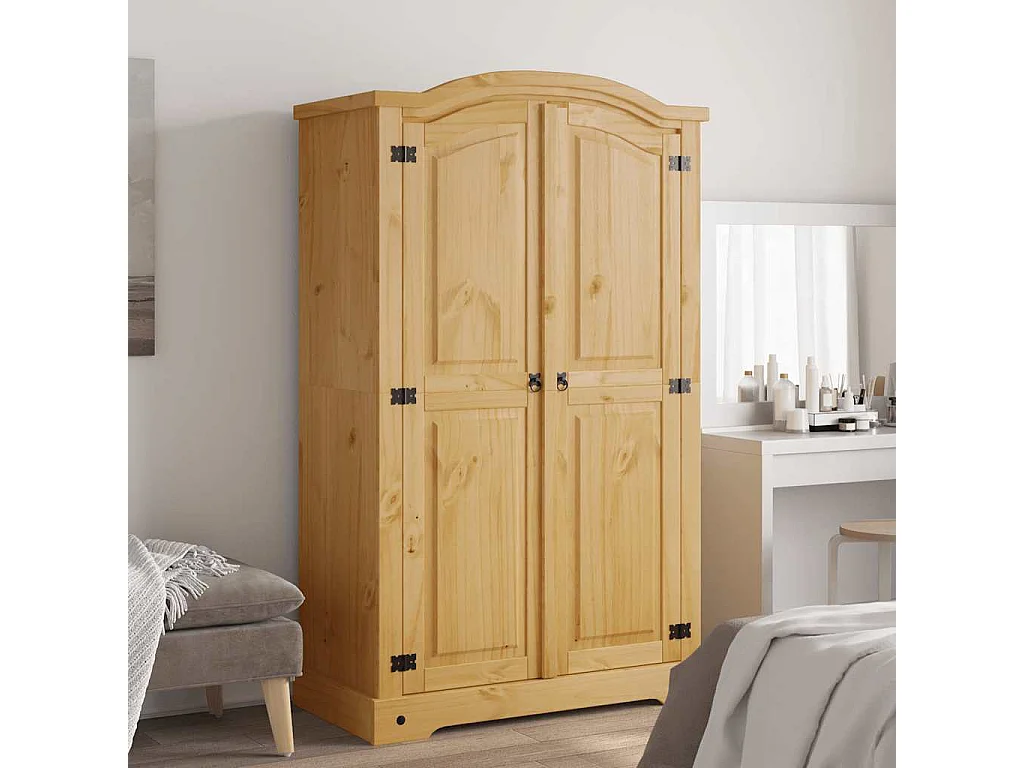 Kleiderschrank Mexiko-Stil Kiefernholz 2 Türen