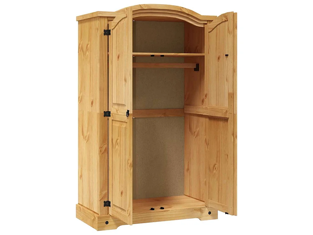 Kleiderschrank Mexiko-Stil Kiefernholz 2 Türen
