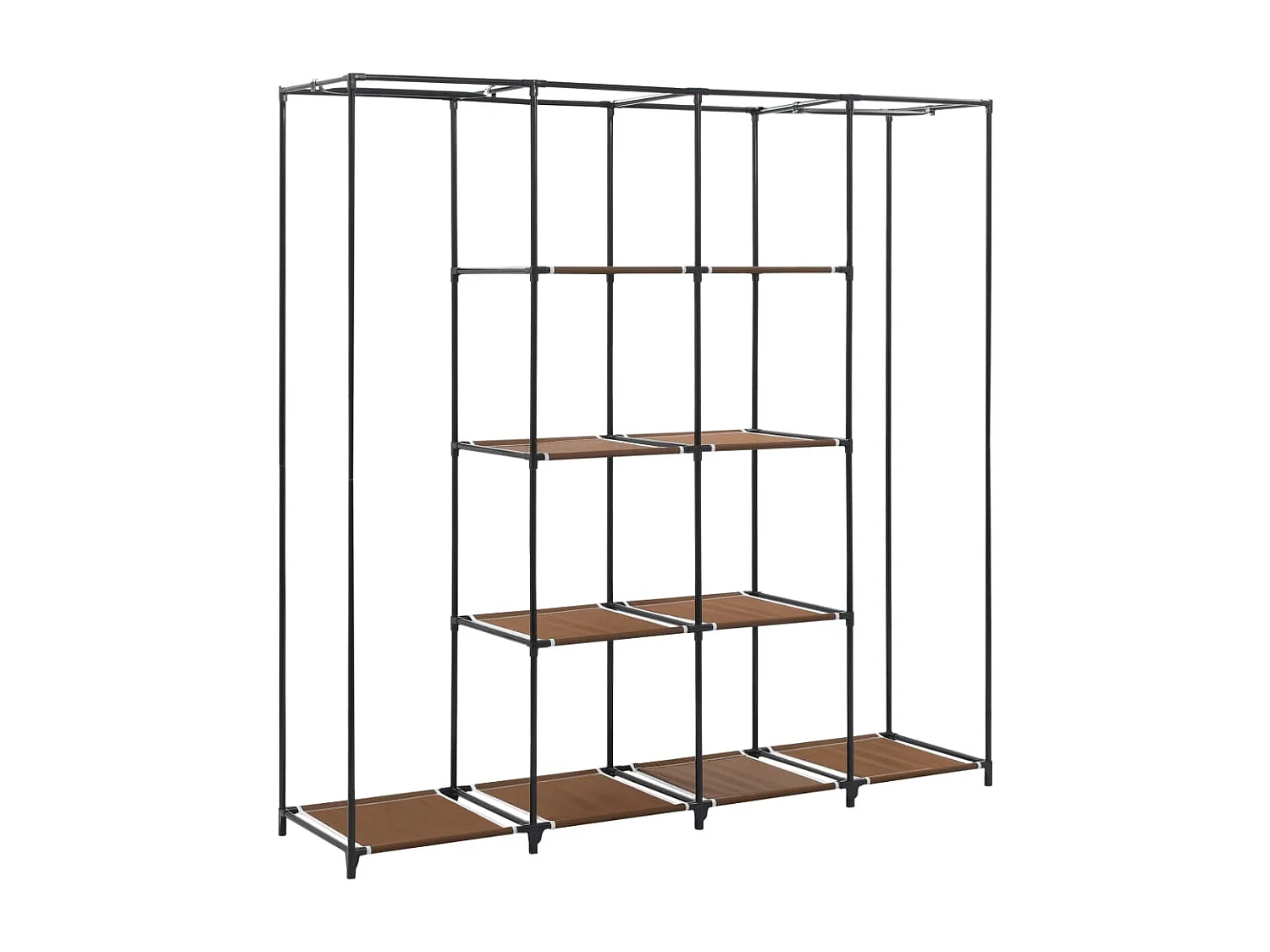 Guardaroba con 4 Scomparti Marrone 175x45x170 cm