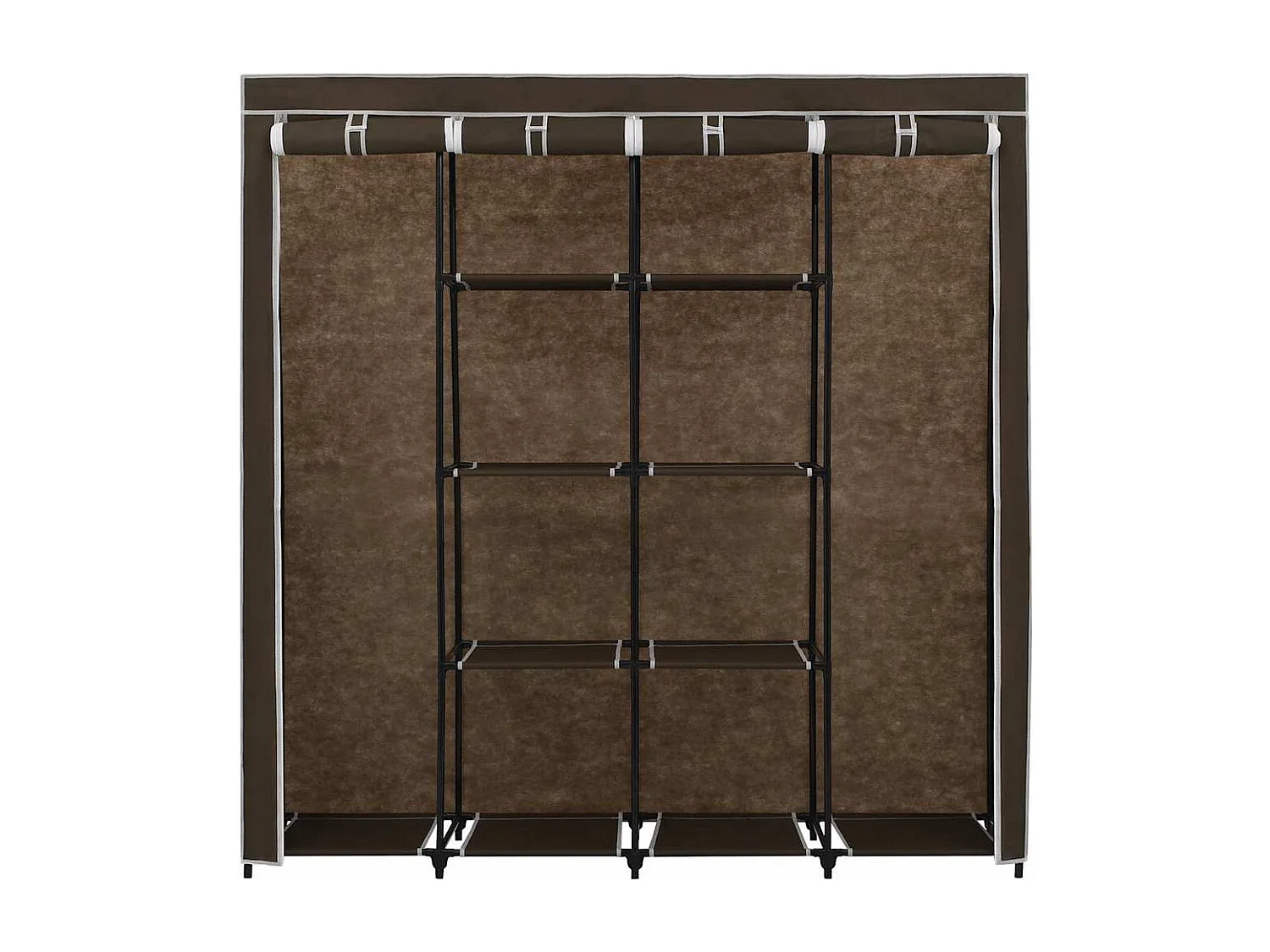 Garde-robe avec 4 compartiments Marron 175x45x170 cm