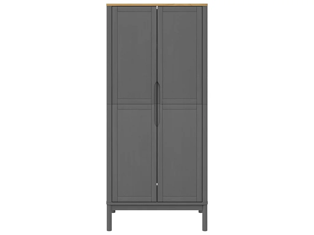 Garde-robe FLORO gris 77x53x171 cm bois massif de pin