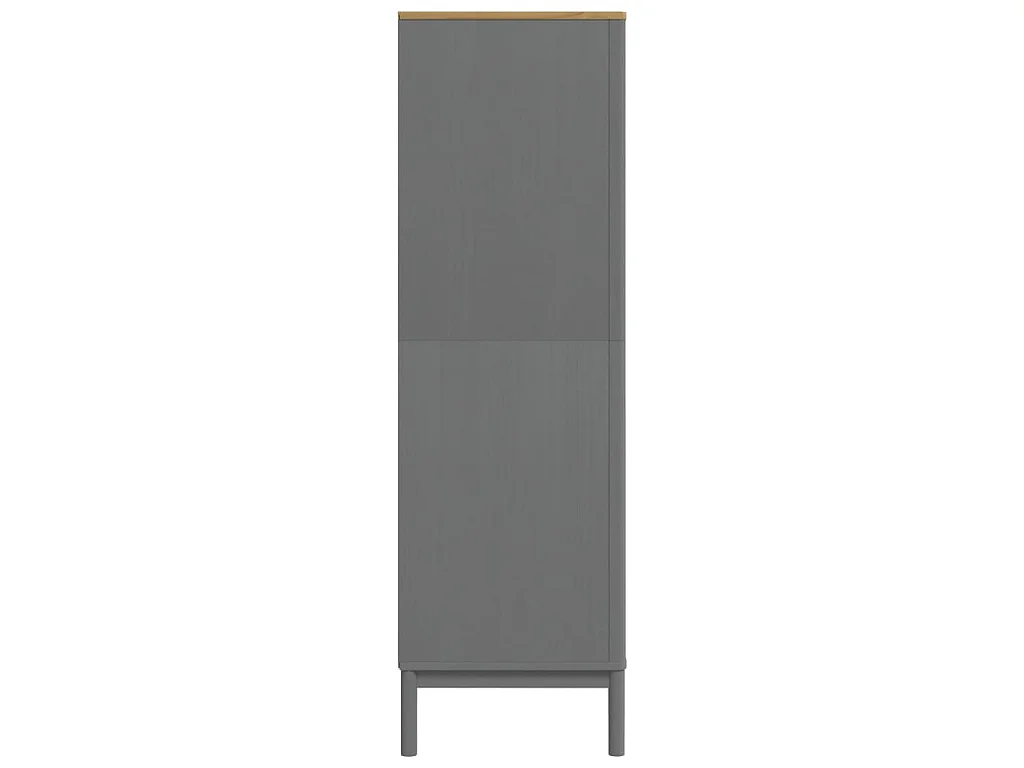 Garde-robe FLORO gris 77x53x171 cm bois massif de pin