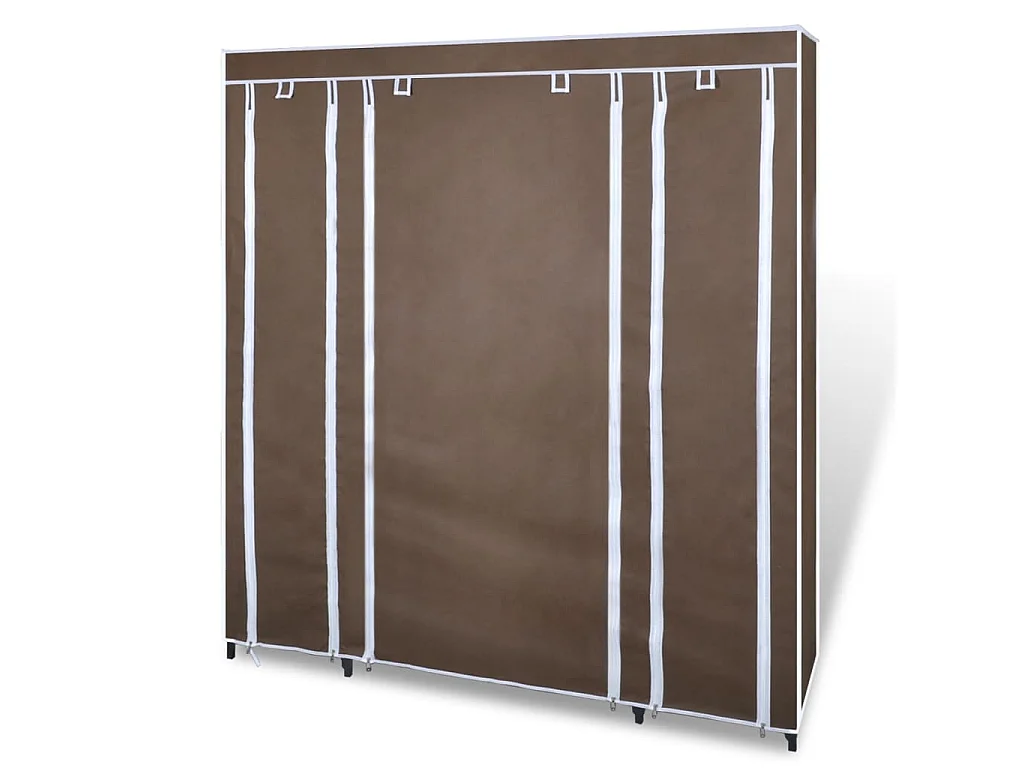 Armoire avec compartiments et tiges 45 x 150 x 176 cm Marron