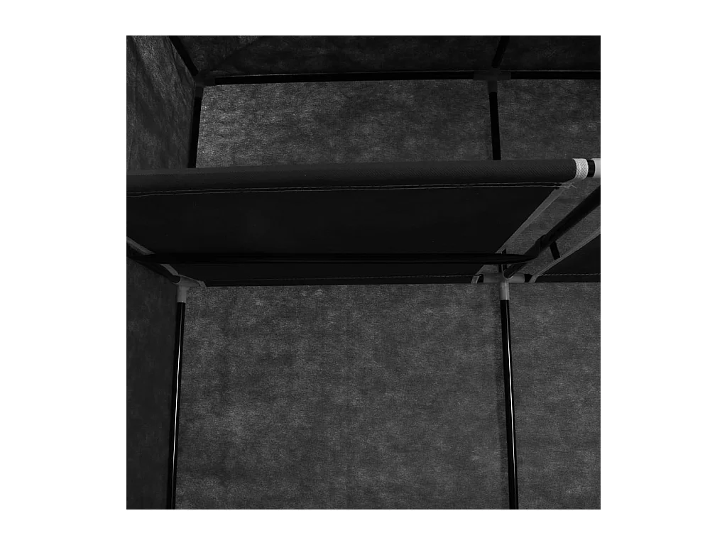 Armoire avec compartiments et barres Noir 150x45x175 cm Tissu