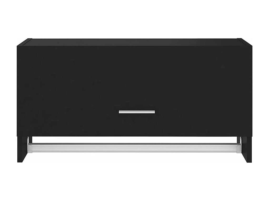 Garde-robe noir 70x32,5x35 cm bois d'ingénierie