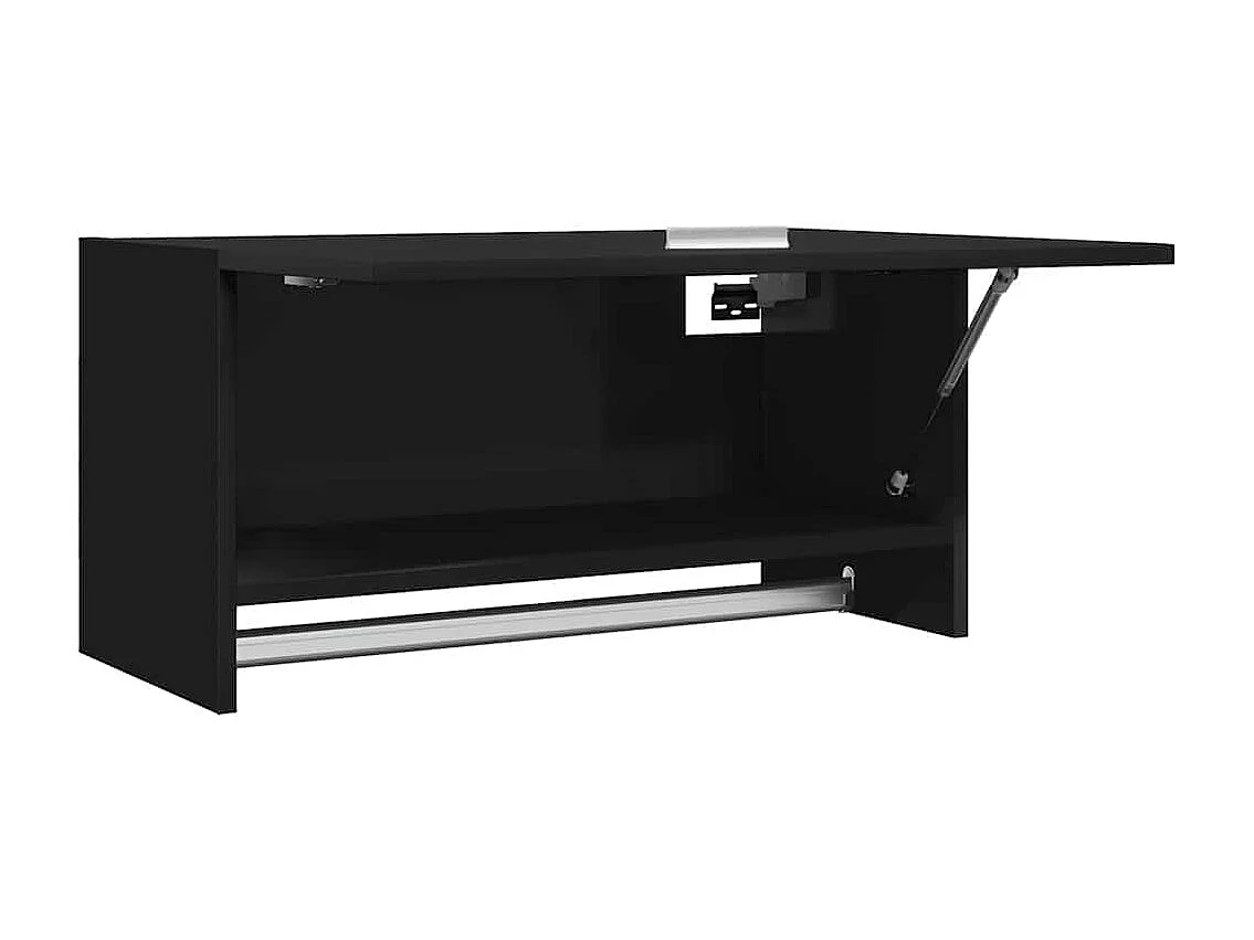 Garde-robe noir 70x32,5x35 cm bois d'ingénierie