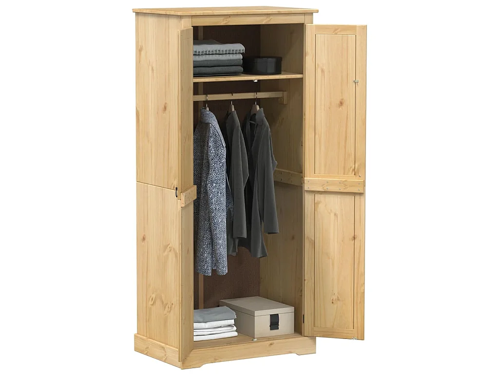 Kledingkast Corona 76x50x170 cm massief grenenhout