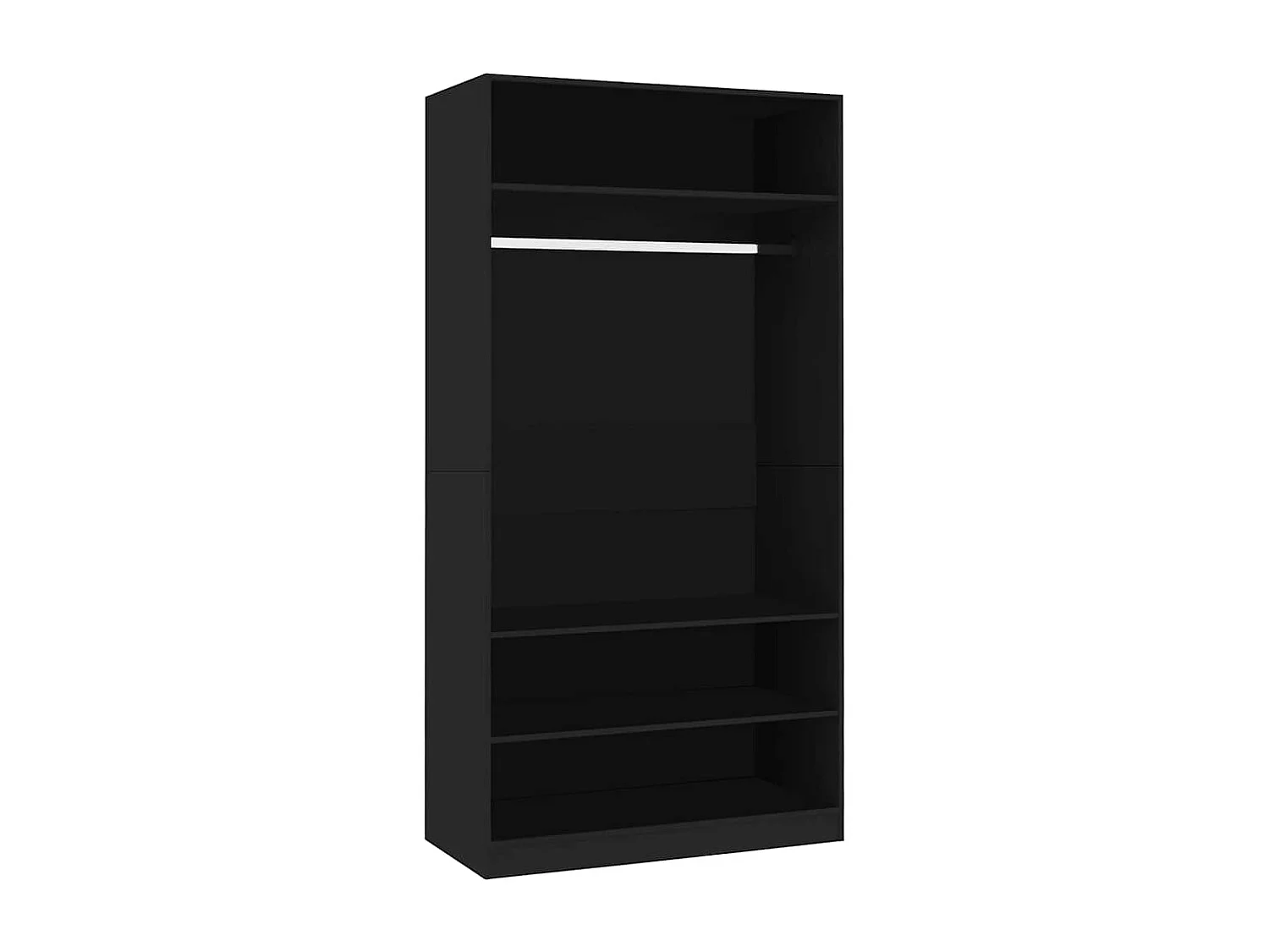 Garde-robe Noir 100 x 50 x 200 cm Bois d'ingénierie