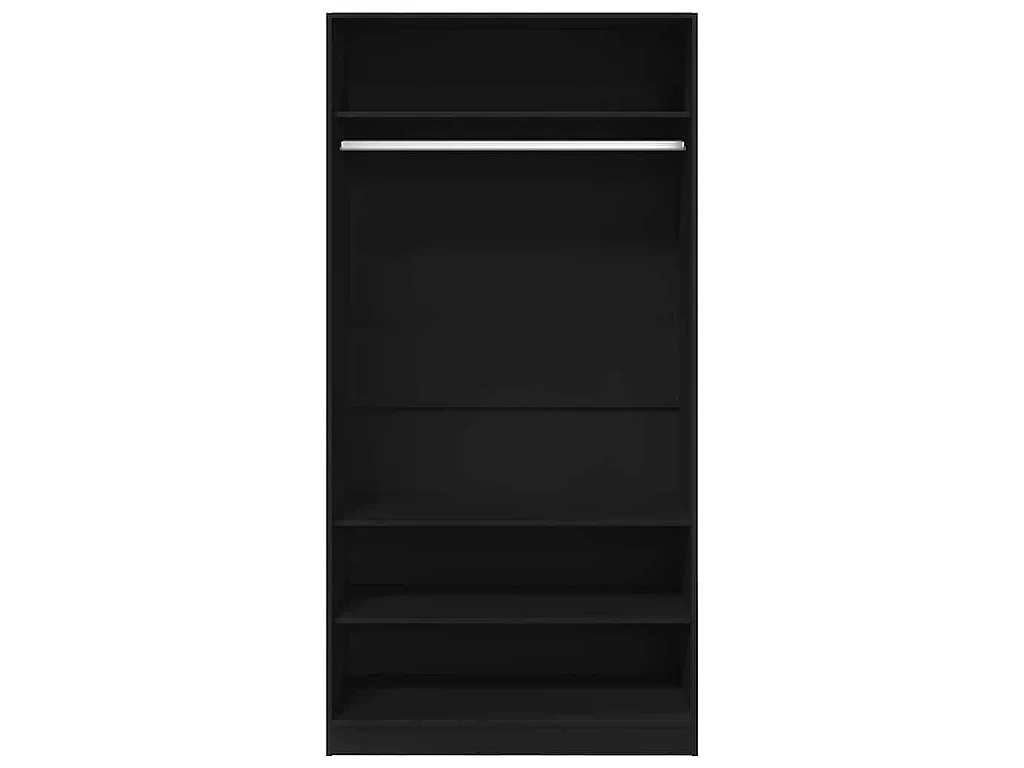 Garde-robe Noir 100 x 50 x 200 cm Bois d'ingénierie