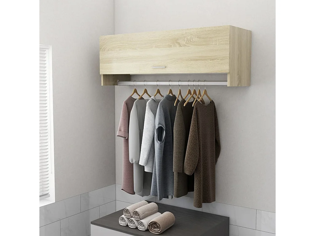 Garde-robe chêne sonoma 100x32,5x35 cm bois d'ingénierie