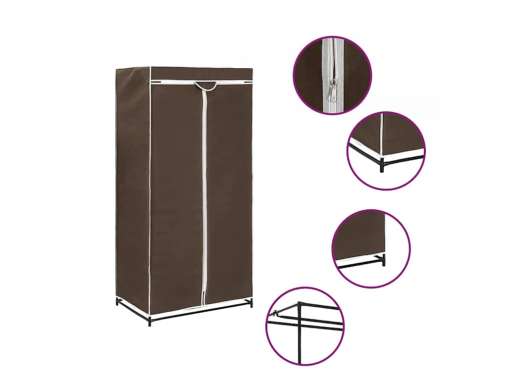 Armadio Marrone 75x50x160 cm