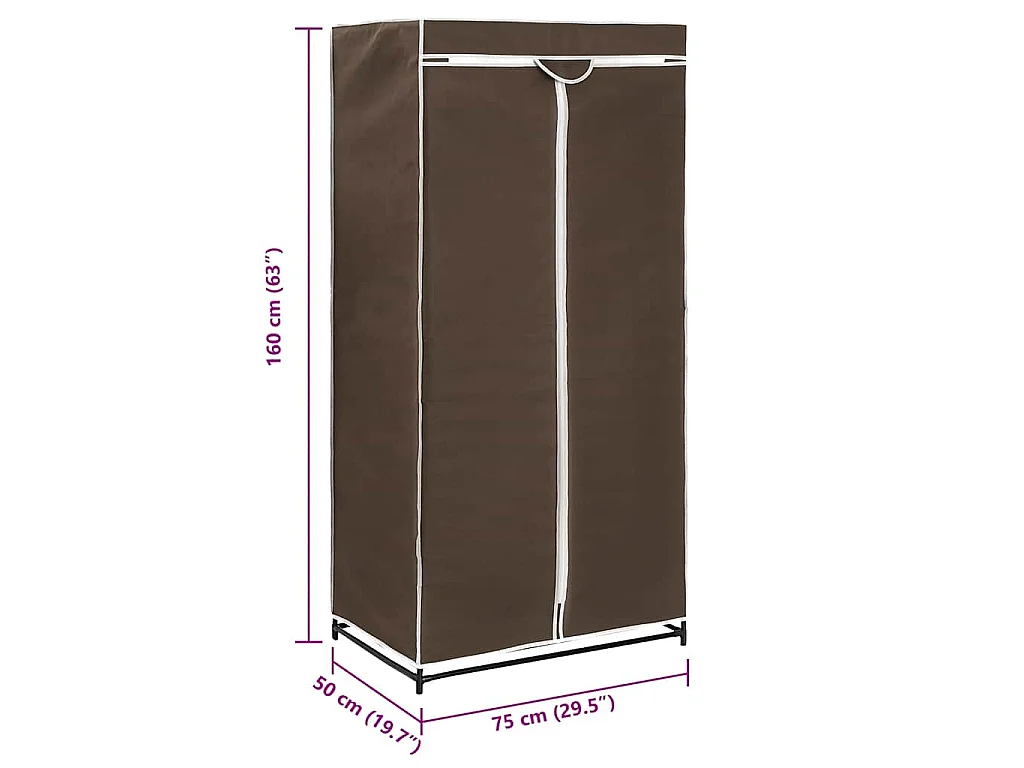 Armadio Marrone 75x50x160 cm