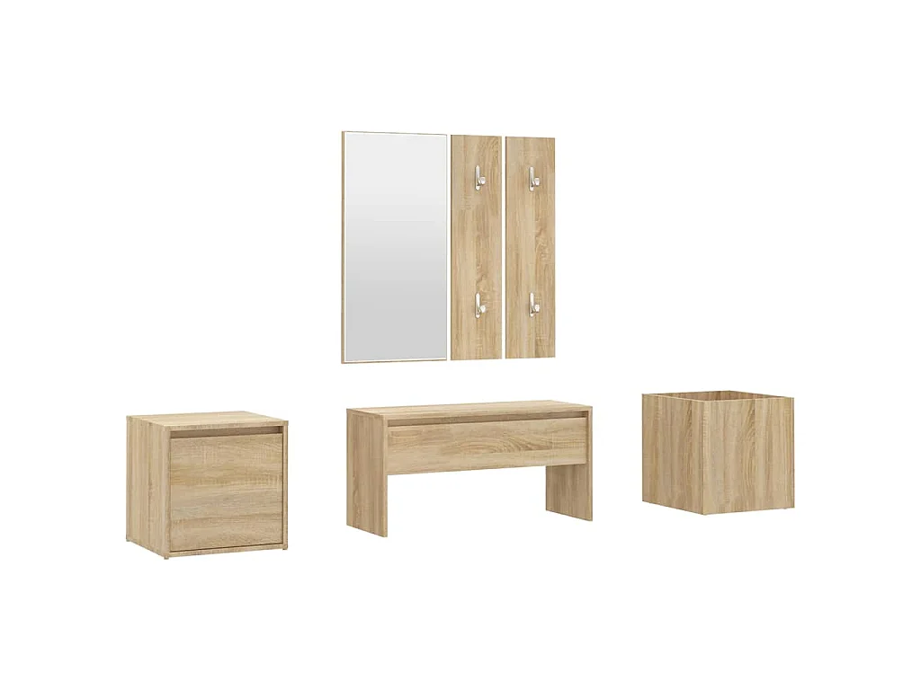 Ensemble de meubles de couloir Chêne Sonoma Bois d'ingénierie