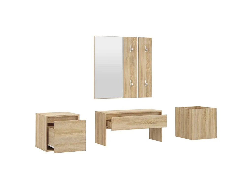 Ensemble de meubles de couloir Chêne Sonoma Bois d'ingénierie