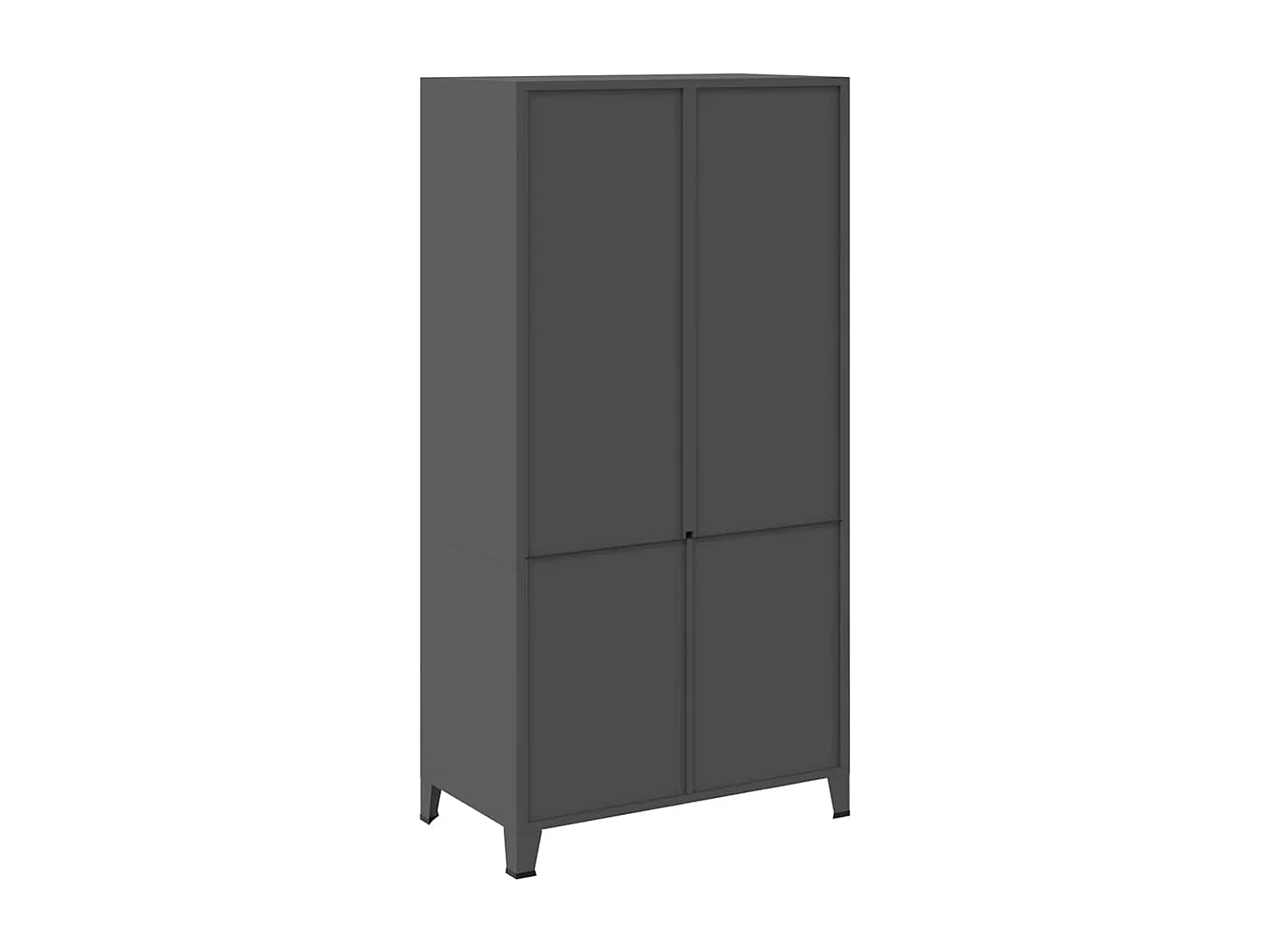 Garde-robe industrielle Anthracite 90x50x180 cm Métal