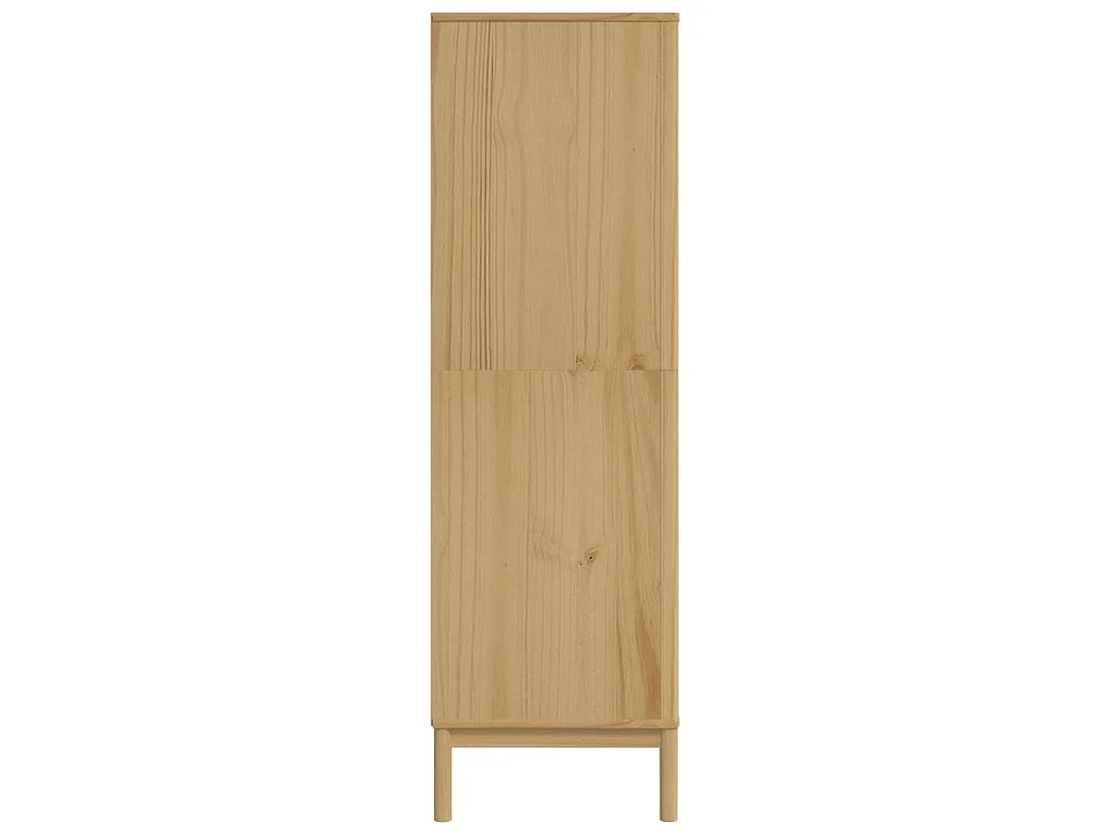 Armadio FLORO Marrone Cera 77x53x171 cm Legno Massello di Pino