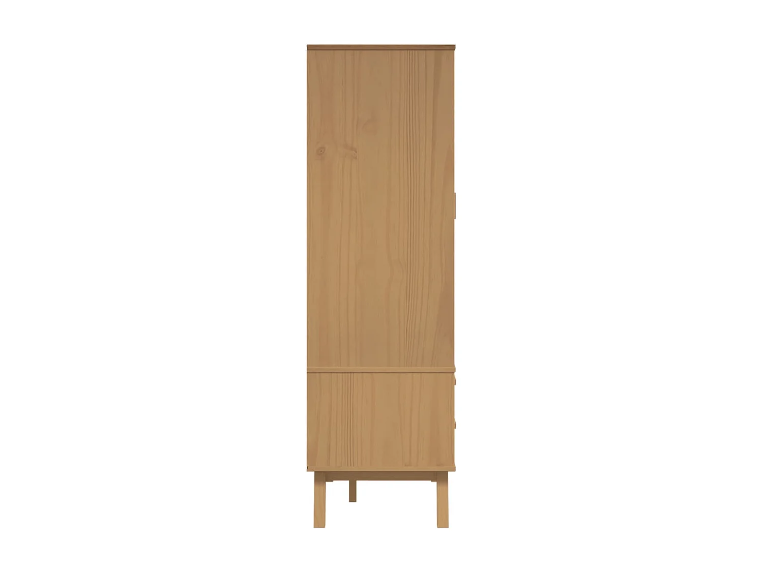 Armadio OLDEN Bianco e Marrone 76,5x53x172 cm Massello di Pino
