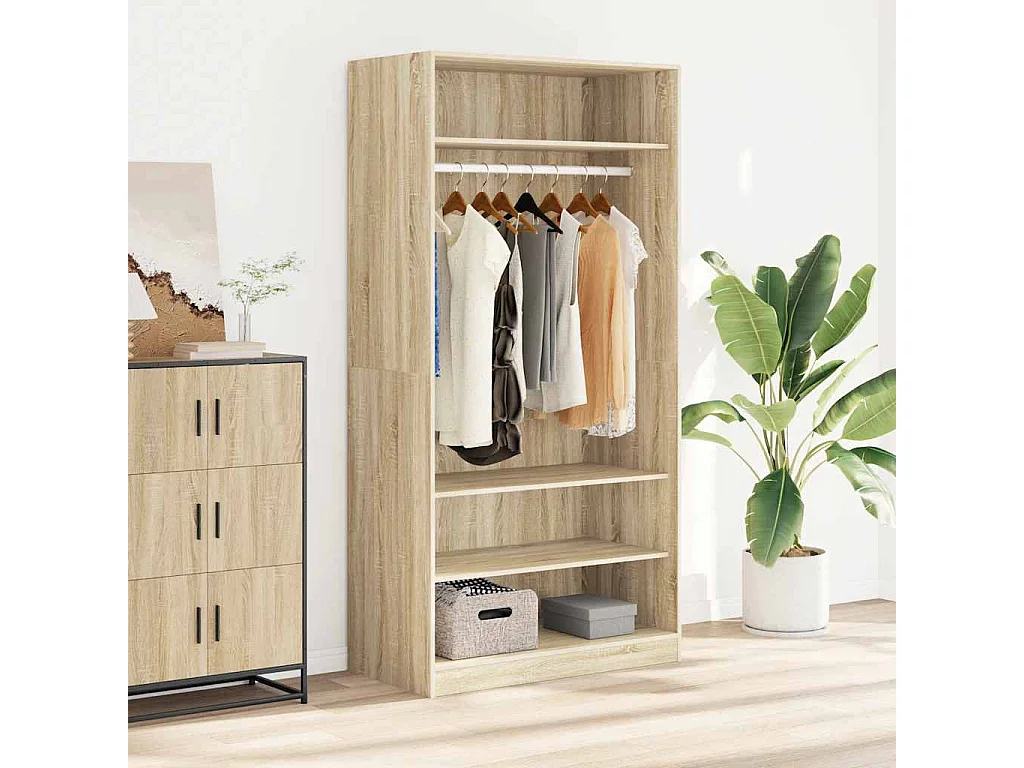 Garde-robe Chêne sonoma 100x50x200 cm Bois d'ingénierie