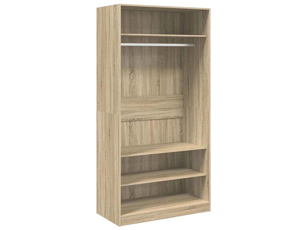 Kleiderschrank Sonoma-Eiche 100x50x200 cm Holzwerkstoff
