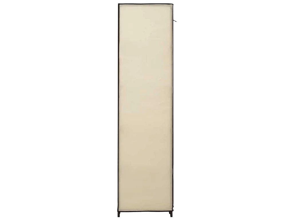 Armadio con Scomparti e Aste Crema 150x45x176 cm in Tessuto