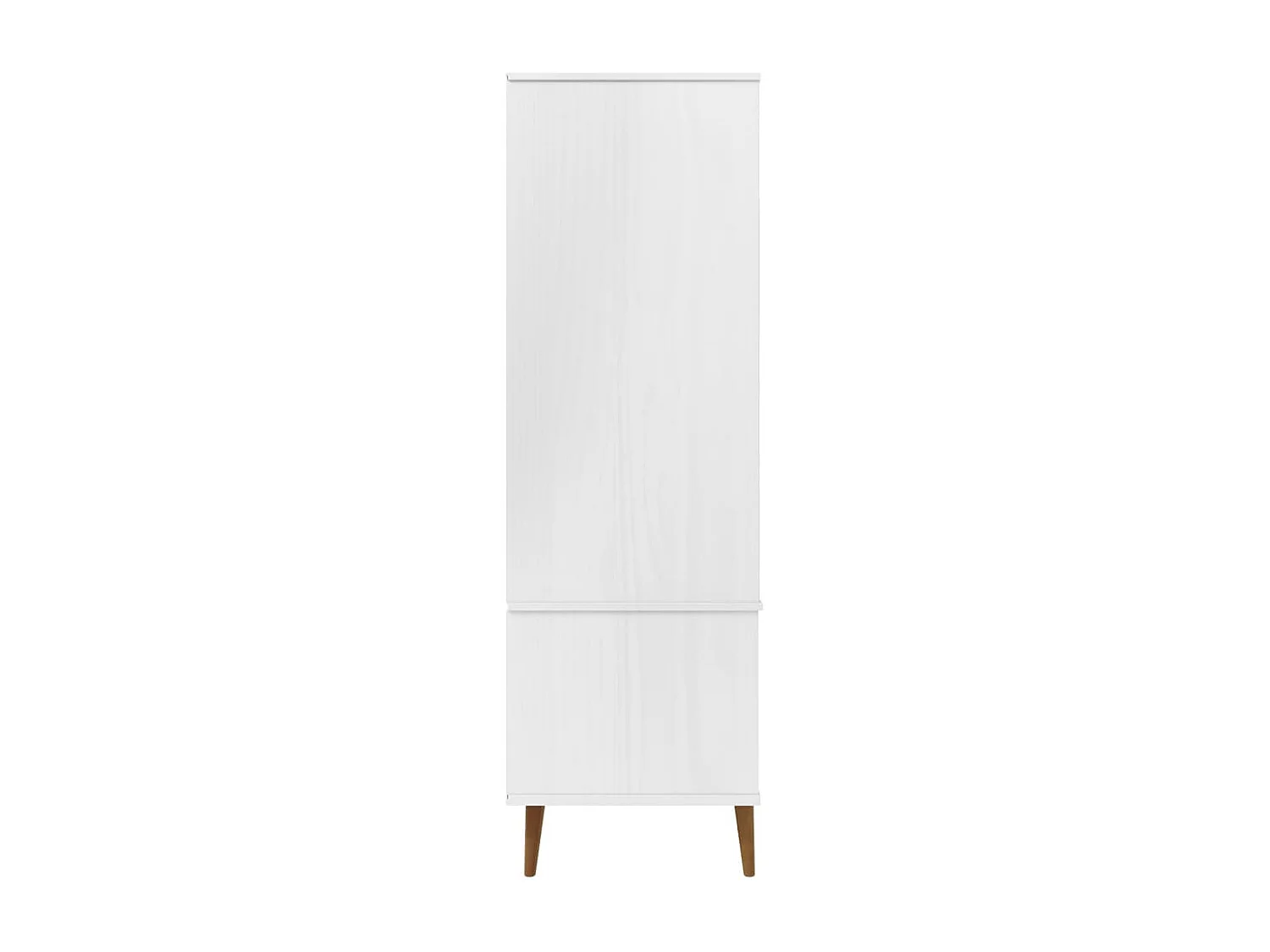 Kleiderschrank MOLDE Weiß 90x55x175 cm Massivholz Kiefer