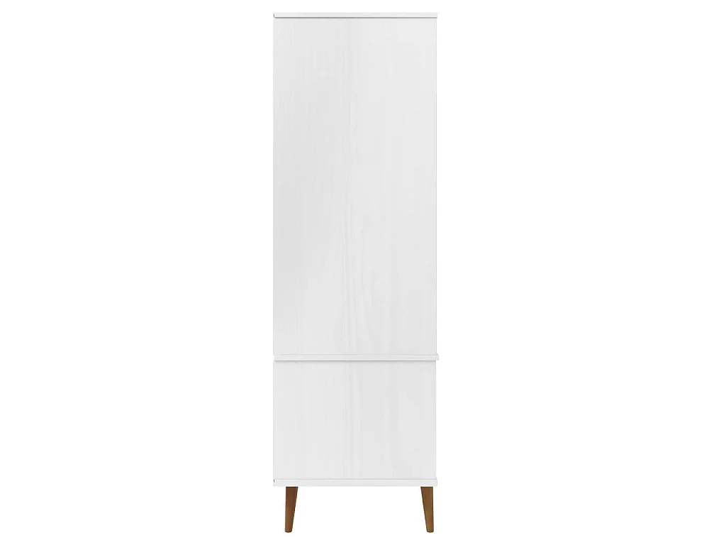 Kleiderschrank MOLDE Weiß 90x55x175 cm Massivholz Kiefer