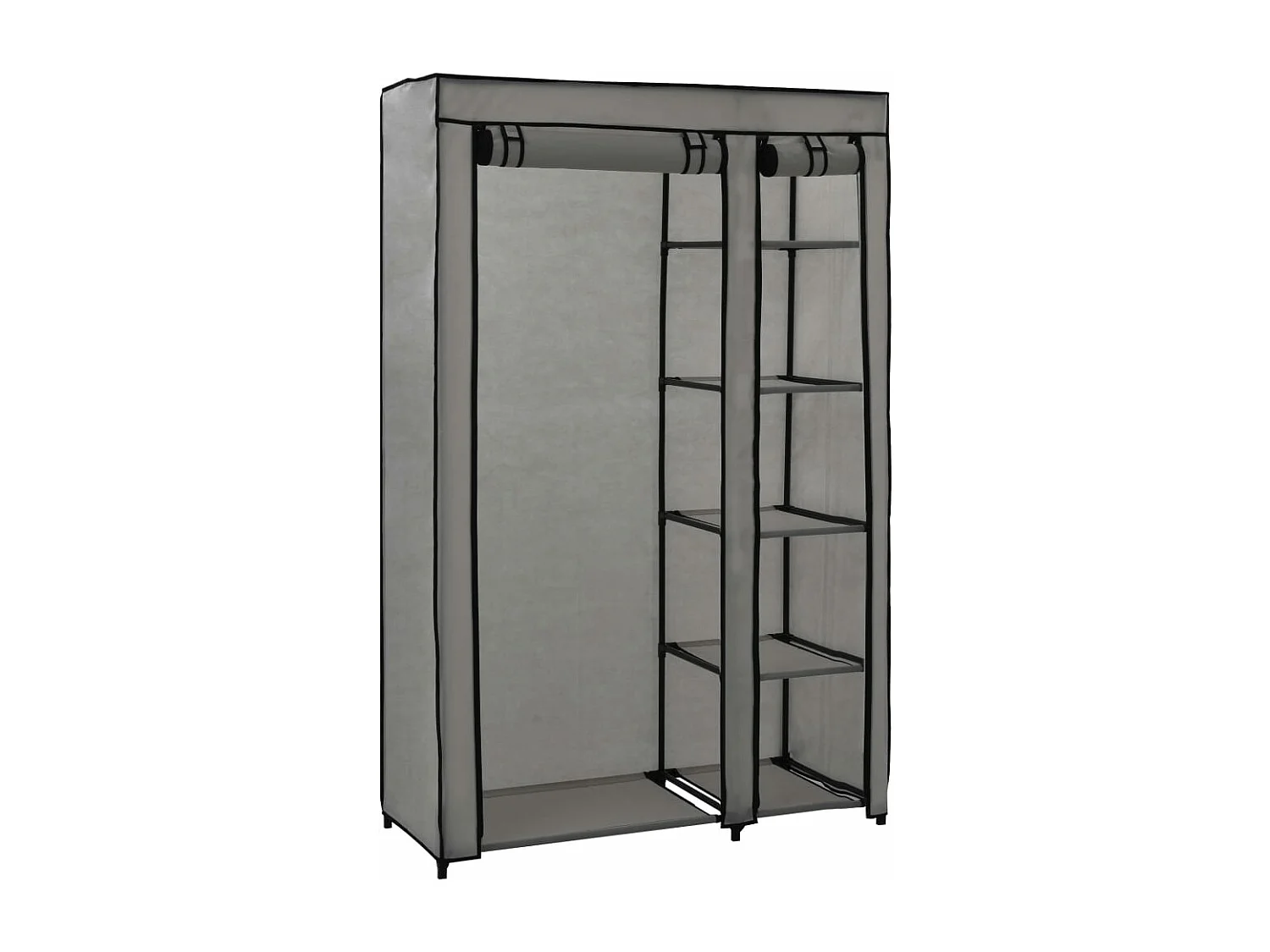 Garde-robe pliable Gris 110x45x175 cm Tissu