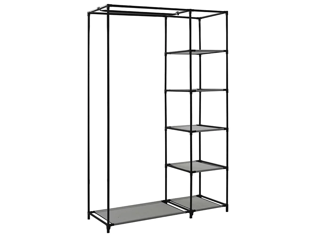 Garde-robe pliable Gris 110x45x175 cm Tissu
