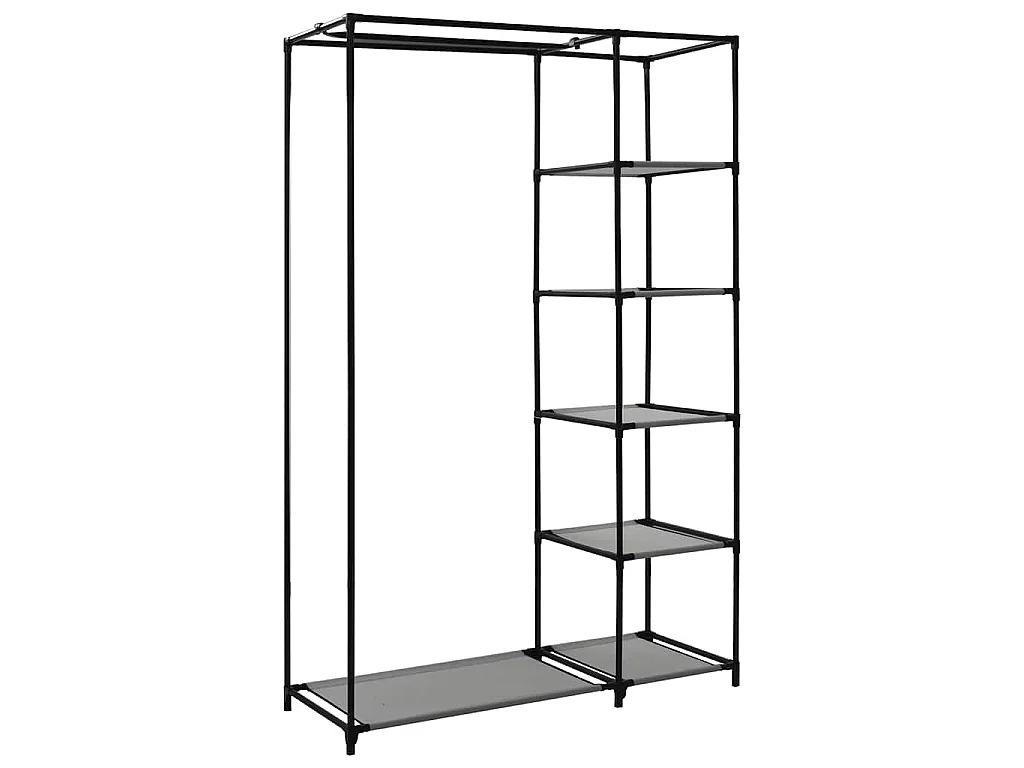 Faltschrank Grau 110x45x175 cm Stoff
