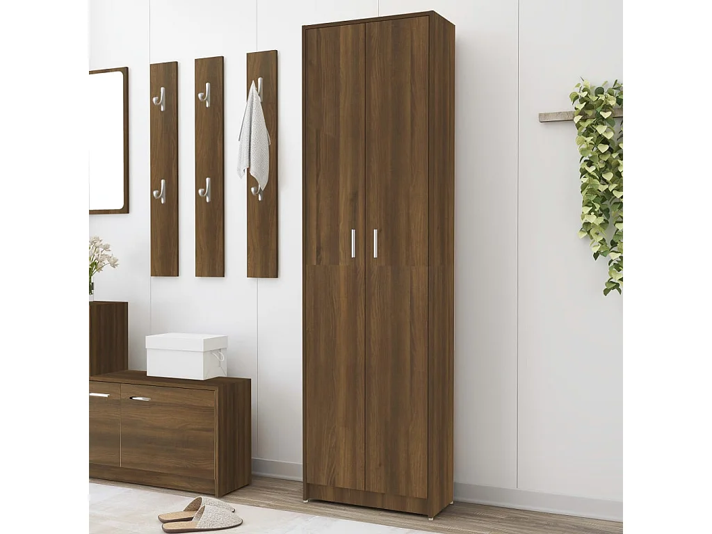 Garde-robe couloir Chêne marron 55x25x189 cm Bois d'ingénierie