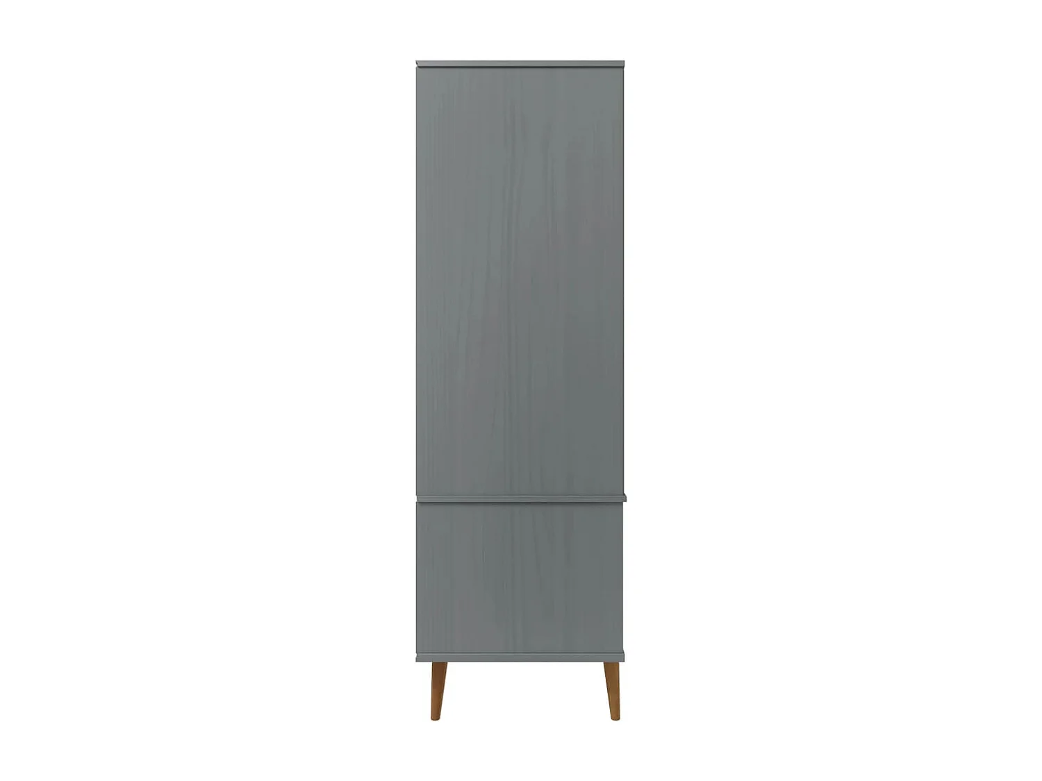 Garde-robe MOLDE Gris 90x55x175 cm Bois massif de pin