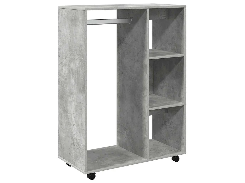 Armadio Grigio Cemento 80x40x110 cm in Legno Multistrato