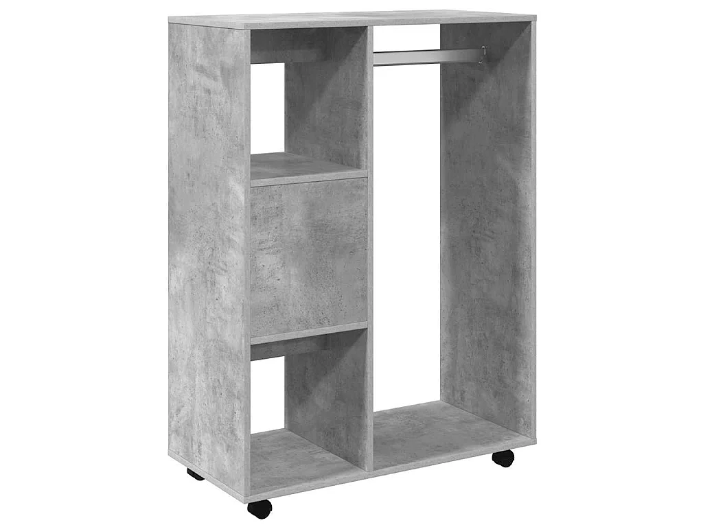 Armadio Grigio Cemento 80x40x110 cm in Legno Multistrato