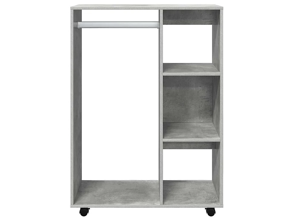 Garde-robe Gris béton 80x40x110 cm Bois d’ingénierie