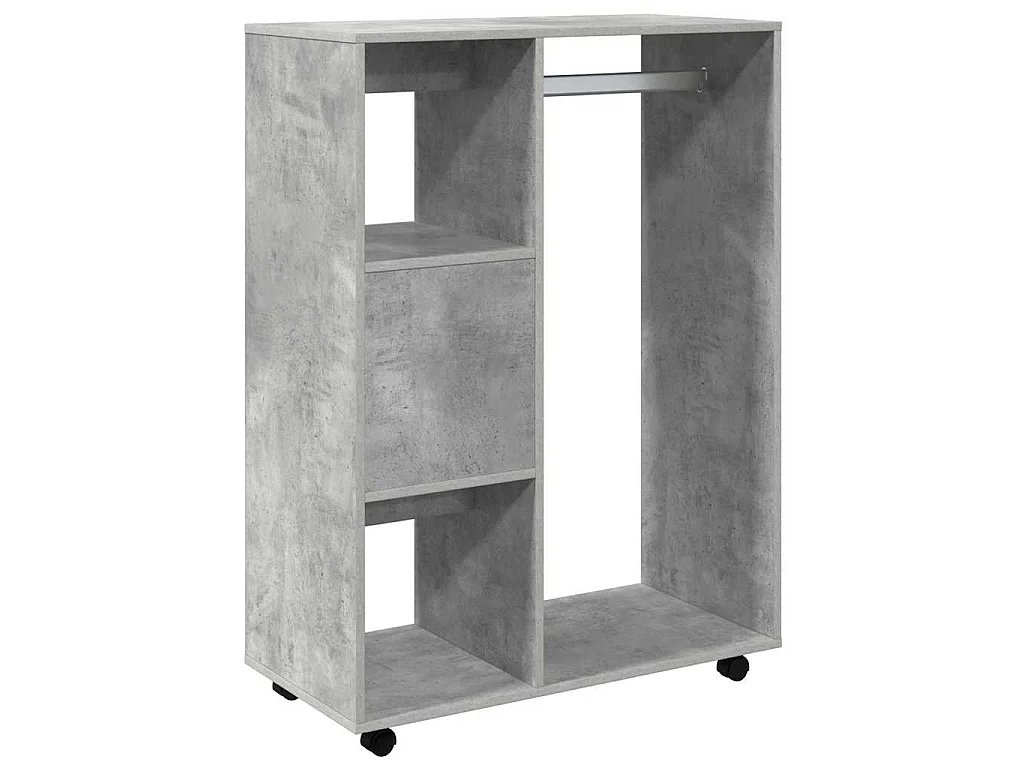 Armadio Grigio Cemento 80x40x110 cm in Legno Multistrato