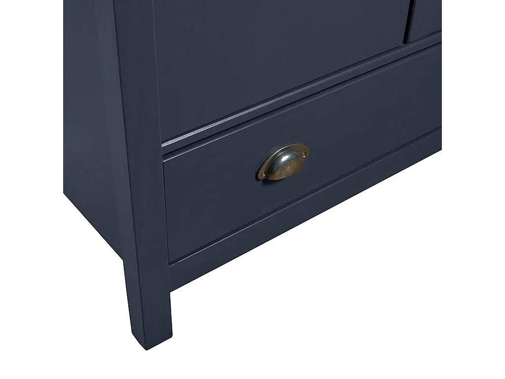 Garde-robe à 3 portes Hill Gris 127x50x170 cm Pin solide