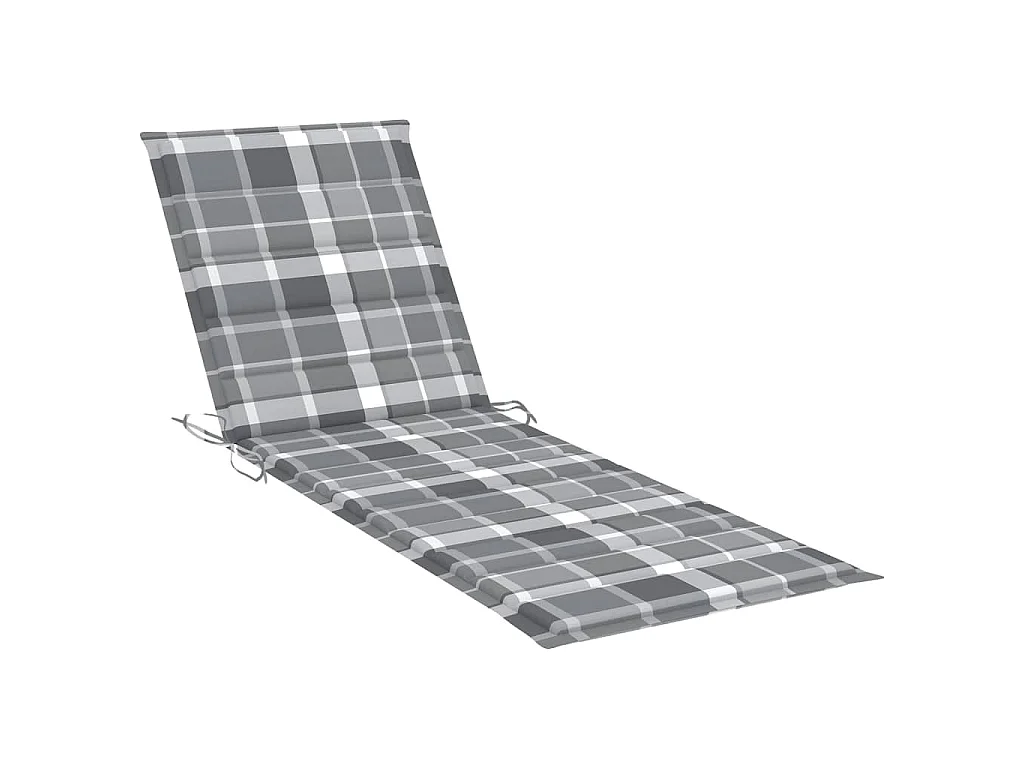 Chaise longue de jardin avec table et coussin Bois d'acacia
