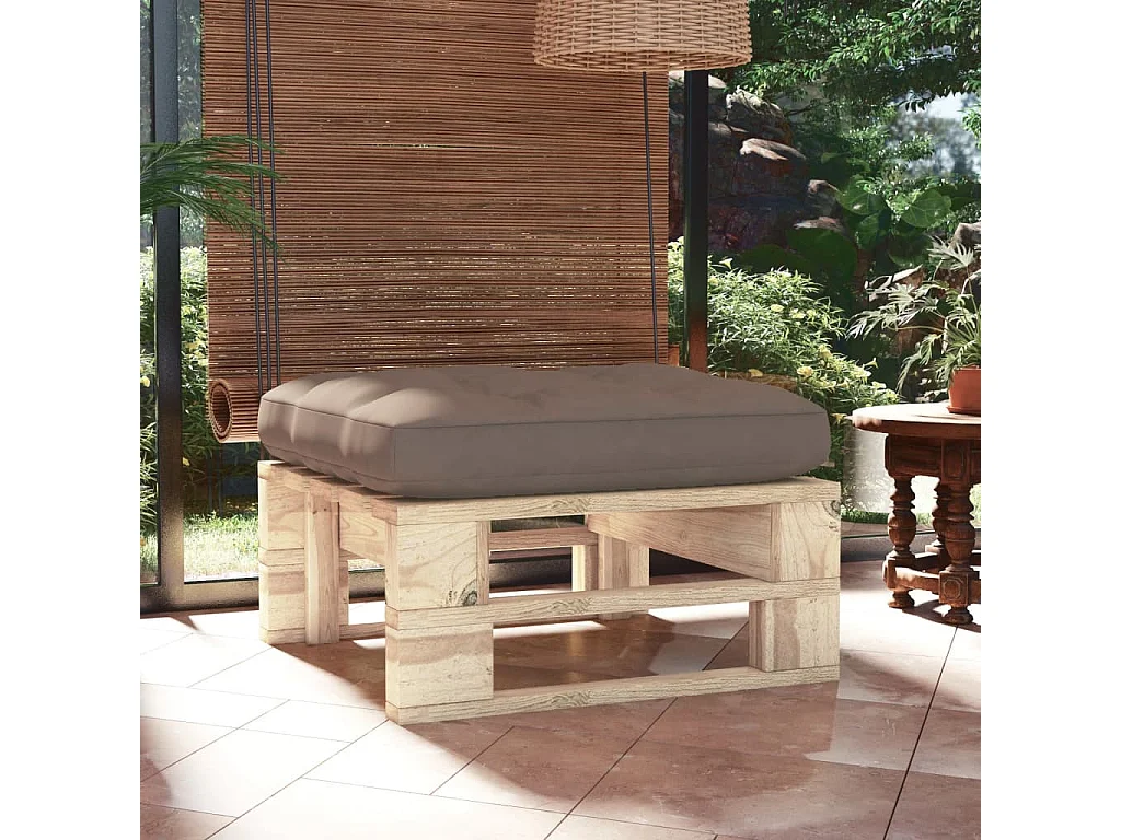 Ottomana da Giardino Pallet in Legno di Pino Impregnato