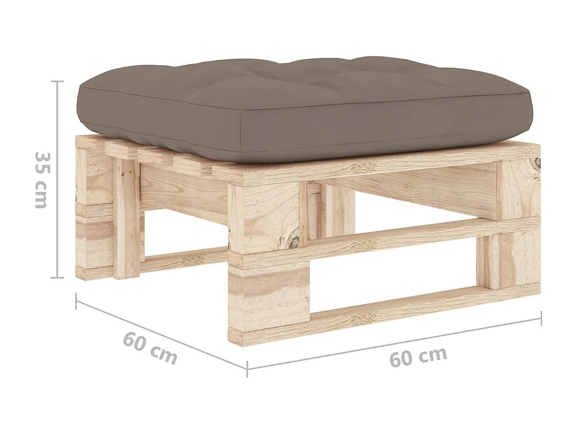 Ottomana da Giardino Pallet in Legno di Pino Impregnato
