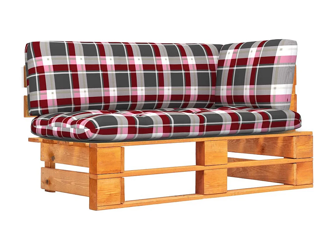 Garten-Ecksofa aus Paletten Honigbraun Kiefernholz Imprägniert