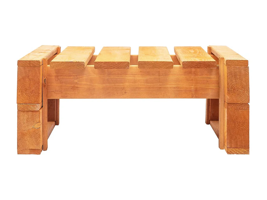 Pouf palette de jardin marron miel bois de pin imprégné