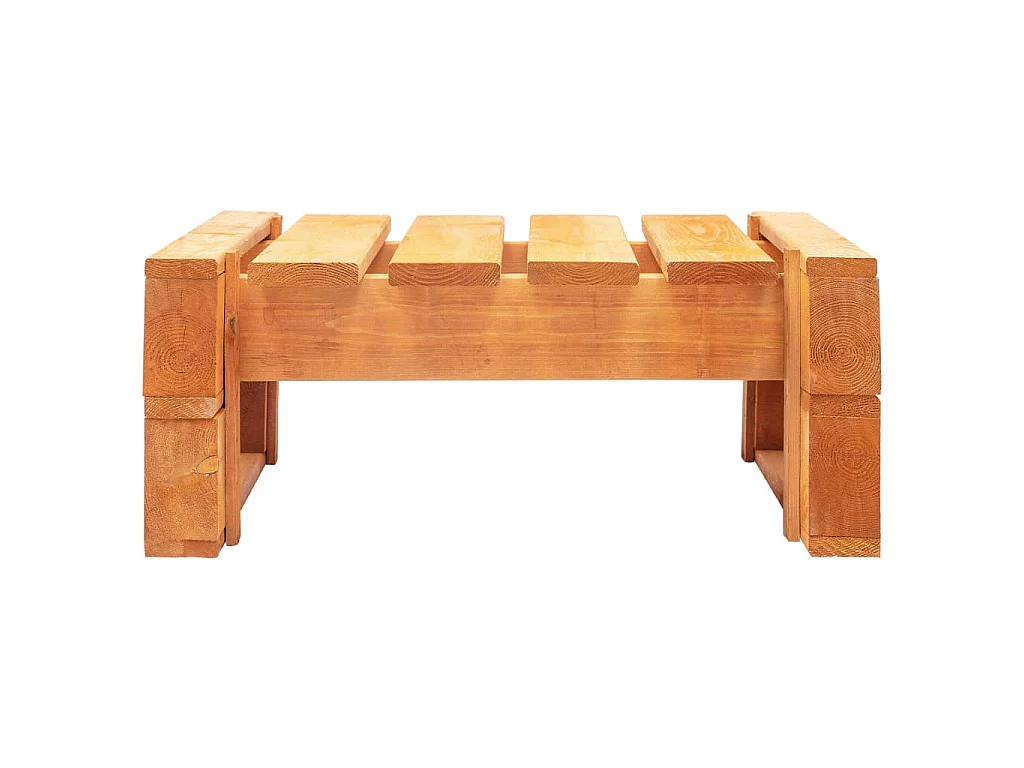 Pouf palette de jardin marron miel bois de pin imprégné